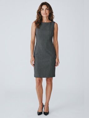 Tahari Arthur S Levine Houndstooth Sheath Dress Size 4 Black White